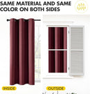 MIULEE Burgundy Red Blackout Curtains - Thermal Insulated Bedroom Curtains Room Darkening Drapes for Living Room Kitchen Christmas Grommet Top Window Treatment, 40 x 45 Inches Long, 2 Panels by TinyTreasures Baby Boutique