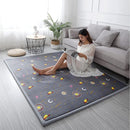 Loartee Coral Velvet Area Rug - 1" Thick Memory Foam Baby Play Mat, Washable Toddler Carpet, Home Decor for Living Room, Nursery, Kids Bedroom, Astral Gray, 4'11"x4'11" by TinyTreasures Baby Boutique