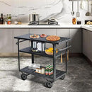 Diwhy Industrial 3 Tier Rolling Utility Storage Cart Wine Beverage, Metal Wine Rack with Wheels Kitchen Bar Dining Room Tea Wine, Serving Cart by CozyNest Decor