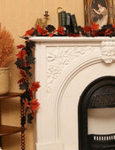 Joyhalo 5 Pack Fall Garland, Halloween Leaves Garland, Black Outdoor Leaf Vine for Mantle, Door Frame,Fireplace and Thanksgiving Decor by CozyNest Decor