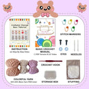 LoopMap Crochet Kit for Beginners - DIY Amigurumi Bear with Removable Dress & Accessories - Step-by-Step Video Tutorials, Extra Yarn, Crochet Tools, Handmade Gift for Kids & Adults (Bear K01, Purple) by TinyTreasures Baby Boutique