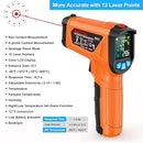 MESTEK Infrared Thermometer Gun, Non Contact Digital Laser Thermometer Temperature Gun with Color LCD for Cooking, Home Repairs, Humidity Measurement, Adjustable Emissivity -58°F to 1472°F(-50~800°C) by TinyTreasures Baby Boutique