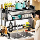 Home Furnishing Over The Sink Dish Drainer Drying Rack 3 Tier Over Sink Dish Rack for,oversink Dish Dry Rack,Space Saving Dish Drying Rack,Kitchen Sink Organizer countertop(Black,75cm/29.5in) by CozyNest Decor