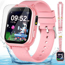 Waterproof Smart Watch for Kids Girls Age 5-12 with 32 Games, Dual Camera, Habit Tracking, Music Player, Video, HD Touchscreen Kids Smart Watch Birthday Gift Toy for 3-12 Year Old (Light Pink) by TinyTreasures Baby Boutique