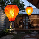2PCS Solar Hot Air Balloon Lantern with Flame Flickering Light Tie-Dye Glass Hot Air Balloon Solar Lanterns Outdoor Waterproof Hanging Garden Light for Patio Porch Yard Decor,Gift for Women by GreenHaven Gardens