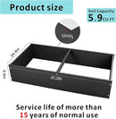 Raised Garden Bed 47.24 * 24.4 * 9.65 in,HDPE Vegetable Planter Bed Outdoor,Elevated Horticulture Planter Bed,Waterproof,Rot-Resistant and Non-Cracking Above Ground Garden Bed(Black) by GreenHaven Gardens