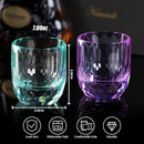 KAMMAK Crystal Whiskey Glasses Set of 2, 7oz Old Fashioned Glasses Stemless, Hand Blown Colored Cocktail Glasses, Engagement Gifts for Couples, Women, Men by CozyNest Decor