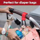 Baby Stroller Hooks Bag Hooks for Hanging Diaper Bags Multipurpose Hooks for Grocery Shopping Bags Premium Vegan Leather Pram Straps 2 Pcs (red) by TinyTreasures Baby Boutique