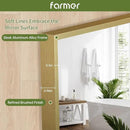 FARMER 24x32 Inch Gold Bathroom Mirror, Rectangle Wall Mounted Mirror, Vanity Mirror, Brushed Square Mirror, Framed Bathroom Mirror for Bedrooms, Entryways, Living Rooms, Horizontal/Vertical by CozyNest Decor