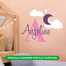 e-Graphic Design Inc Clouds Wall Decals Moon and Stars Custom Name Baby Room Decor Personalized Moon, Stars, Murals (22" x 17") by TinyTreasures Baby Boutique