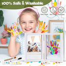 Family Handprint Kit, DIY Baby Hand and Footprint Handmade Keepsake Wooden Frame, Family Gifts with 5 Non-Toxic Baby-Safe Paint, Ideas Gift for New Parents, Grandparents, Father's Day, Mother's Day by TinyTreasures Baby Boutique