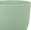 Flower Pots 9/8/7.5 inch, Plant Pots for Indoor Outdoor Plants, Set of 3 Modern Decorative Plastic Planters with Drainage Holes and Saucers for Garden Porch House Plants, Green by CozyNest Decor