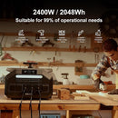 IEE 2400W/2048Wh Solar power station With 400W Solar Panel,P2400 Solar Generator,1800W Super Fast Charging, LiFePO4 (LFP) Battery,APP Control Emergency Power Station for Home, Camping, Power Outages by TinyTreasures Baby Boutique