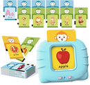 Talking Flash Cards for Toddler 1 2 3 4 Year Olds, ABC Flash Cards for Toddlers 2-4, Montessor, Autism Sensory, Speech Therapy Toys, Birthday Gift for Boys and Girls, 296 Pro Words Blue by TinyTreasures Baby Boutique