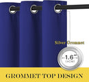 NICETOWN Navy Blue Room Darkening Curtains 108 inch Length - Grommet Thermal Blackout Window Treatments Sound Proof Room Divider Drapes for Bedroom/Living Room (2 Panels, W80 x L108) by TinyTreasures Baby Boutique