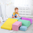 6-Piece Soft Toddlers Climbing Toys, Baby Foam Climbing Blocks for Babies Toddlers, Waterproof Foam Play Gym Climber Structures for Toddler 3, Indoor Climb and Crawl Activity Play Set (PU Leather) by TinyTreasures Baby Boutique