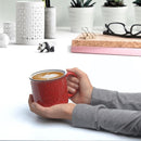 DISCOUNT PROMOS Ceramic Campfire Coffee Mugs 13 oz. Set of 10, Bulk Pack - Perfect for Tea, Espresso, Cappuccino, Hot Cocoa - Red by TinyTreasures Baby Boutique
