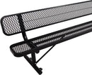 4/6/8 Feet Park Bench for Outside Heavy Duty Metal, Garden Benches Outdoor Bench with Backrest & Portable Frame, for Shopping Malls Stores Parks Patios Decks, Black by GreenHaven Gardens