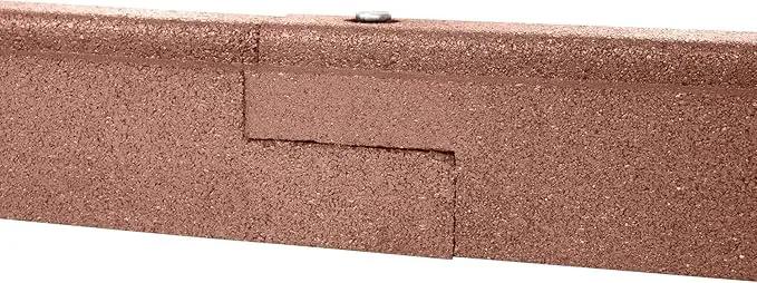 Playsafer Rubber Playground Border Edging Kit, 6' Flexible Heavy Duty Rubber Interlocking Playground Timber, No Dig Easy to Install (Neutral Brown, 8 Pack), photo 4 of 4