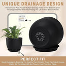Plant Pots 10/9/8/7.5/7 inch Set of 5,Flower Pots with Multi Mesh Drainage Holes, Large Planters for Indoor Outdoor Garden Plants and Flowers. (Black) by GreenHaven Gardens