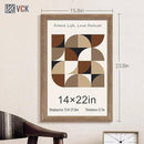 VCK 14x22 Picture Frame 3 Pack - Brown Walnut, Natural Textured Solid Wood Frame, Wall Gallery Frame by CozyNest Decor