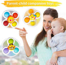ALASOU 3PCS Pop Suction Cup Spinner Toys for 1 Year Old Boy Girl|Novelty Spinning Tops Toddler Toys Age 1-2|Sensory Baby Bath Toy for Toddlers 1-3|12 18 Months Boy Birthday Gift for Infant by TinyTreasures Baby Boutique