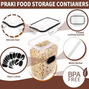 PRAKI Airtight Food Storage Containers Set with Lids - 24 PCS, BPA Free Kitchen and Pantry Organization, Plastic Leak-proof Canisters for Cereal Flour & Sugar - Labels & Marker by CozyNest Decor