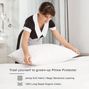 FABDREAMS Organic Waterproof Pillow Protector Set King Size | Pillow Cover Set of 2 | Pillow Encasement Set of 2 | Temperature Regulating | Breathable | King | 20” X 40” | White by TinyTreasures Baby Boutique
