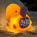 Alarm Clock for Kids with Night Light, Sleep Training Clock Time to Wake Clock, Rechargeable Silicone Light for Bedroom, Perfect Sleep Companion for Boys Girls, Pink Elephant by TinyTreasures Baby Boutique