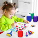 Kids Painting Set, Washable Paint for Kids 8 Colors with 10 Paint Sponges, Non Toxic Tempera Paints 2 oz Each, Paints for Toddlers Art, Craft, School and Home Finger Painting Projects by TinyTreasures Baby Boutique