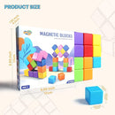 Large Magnetic Building Blocks in 8 Colors, 1.65 Inch Magnet Cubes for Sensory Education, STEM Learning Stacking Toys for Toddlers, 1 2 3 Years Old Boys & Girls Birthday Gifts (16PCS) by TinyTreasures Baby Boutique