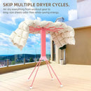 Clothes Drying Rack Foldable & Collapsible Drying Racks with 4-Leg Octopus Design, Large Capacity Space Saving Indoor Drying Rack for Bedroom,Balcony,Laundry for Indoor/Outdoor Use（Pink） by CozyNest Decor