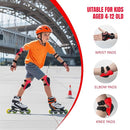 Knee Pads Elbow Pads Wrist Guards Set for Kids,Upgraded Protective Gear for Toddle 4-12 Boys or Girls Children Roller Skating Scooter Skateboarding Bike Roller Blade by TinyTreasures Baby Boutique