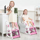 Primlect Potty Training Seat, 2-in-1 Toddler Toilet Seat with Step Stool, Ultra-Stable Potty Chair Attachment, Adjustable Seat and Step Ladder, Non-Slip Design, Splash Guard for Boys and Girls(Pink) by TinyTreasures Baby Boutique
