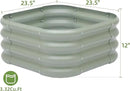 2-Pack 2x1ft Galvanized Raised Garden Bed, Outdoor Planter Bed, Metal Planter Box for Gardening and Planting,LG by GreenHaven Gardens