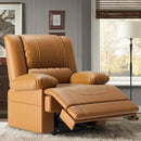 Large Dual Motor Power Lift Recliner Chair with Massage and Heat for Elderly People, Infinite Position,USB Ports and Remote Control,Breathable Leather (Light Brown) by CozyNest Decor