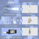 JMEXSUSS 300 LED 9.8x9.8Ft Curtain Lights Indoor with Remote, White Christmas Lights Plug in, 8 Modes White String Lights for Bedroom Wall Wedding Reception Dorm Party Backdrop Window Outdoor Decor by CozyNest Decor