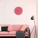 Lafocuse 12 Inch Silent Pink Wall Clock Battery Operated for Living Room Decor, Simple Minimalist Wooden Kids Pink Clock for Girls Bedroom Office by CozyNest Decor
