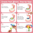 Aboofx Fabric Flower Bouquet Toys for Girls 3 4 5 6 7 8 Years Old, Flower Making Kit for Kids Age 3 4 5 6 7 8, Educational DIY Flowers Press Craft Kit Toy for Girls Birthday Holiday Party Xmas Gifts by TinyTreasures Baby Boutique