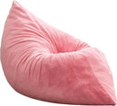 Hobestluk 3 in 1 Bean Bag Chair Giant Bean Bag Chairs for Adults with Chevron Plush Fur Cover Convertible Bean Bag Floor Cushion with Machine Washable Cover for Living Room (Plush Pink) by CozyNest Decor