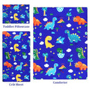Cloele Crib Bedding Set for Boys Girls- 3 Piece Dinosaur Baby Bedding Set Soft Comforter Bed Set Includes Toddler Pillowcase Crib Sheet Baby Quilt - Nursery Bedding Set for Boys-Colorful Dinosaur by TinyTreasures Baby Boutique