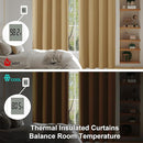 Simplebrand Ava Gold Short Blackout Curtains for Bedroom 54 Inches Long 2 Panels Set, Solid Thermal Insulated, Energy Saving Window Treatment Curtains Blackout Drapes, W40 x L54 Inch, Gold by TinyTreasures Baby Boutique