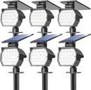 NIORSUN Solar Spot Lights Outdoor,23 LEDs Landscape Lighting with Auto On/Off and 3 Lighting Modes, IP67 Waterproof Spotlights,Outdoor Solar Lights for Yard Garden,6 Pack(Cool White) by GreenHaven Gardens