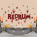 Halloween Redrum Murder Wall Decal Horror Ghost Hand Wall Decals Halloween Blood Splatter Decals Removable Peel and Stick Walls Stickers for Haunted House Party Window Decor by CozyNest Decor