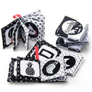 teytoy My First Soft Book, 6 PCS Nontoxic Fabric Cloth Activity Crinkle Black and White Books for Infants Boys and Girls Early Educational Toys Perfect for Baby Shower by TinyTreasures Baby Boutique