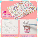 Reusable Sticker Book - 60 Sheets, Collecting Album, Organizer, Blank Book for Adults & Children, Keeper with Tweezer & Spatula, A5 by TinyTreasures Baby Boutique