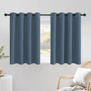 NICETOWN Smoky Blue Short Curtains 36 inches Long, Grommet Kitchen Window Curtains Thermal Short Drapes Room Darkening for Cafe, 2 Panels, W52 x L36 by TinyTreasures Baby Boutique
