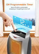 GiveBest Space Heaters for Indoor Use, Portable Heater with Thermostat, Timer, Eco Mode and Fan Mode, 1500W PTC Ceramic Fast Safety Heat for Bedroom Home by CozyNest Decor