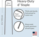 Pinnacle Mercantile 100 Pack Galvanized Garden Stakes Landscape Staples Extra Heavy Duty Sod Ground Anchors Anti Rust 6 inch Metal Pins 9 Gauge USA Made … by CozyNest Decor