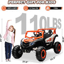 Electric Car for Kids, JOYRACER 24V Ride on Car Battery Powered Off-Road UTV w/Remote Control, 3 Speeds, 4x150W Powerful Motors, 18" Seat, Bluetooth, MP3, Electric Vehicles with Big Pull Bow by TinyTreasures Baby Boutique